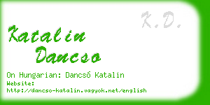 katalin dancso business card