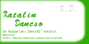 katalin dancso business card